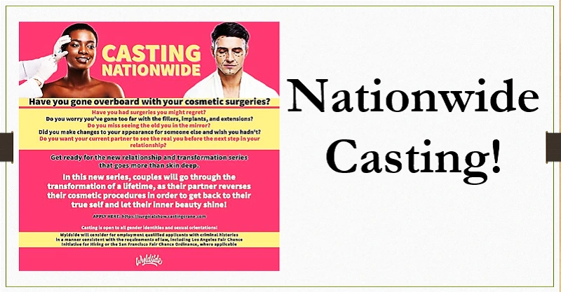 nationwide, plastic surgery show, reality tv castings