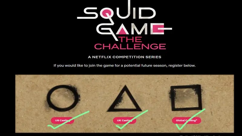 Squid Game the Challenge application online